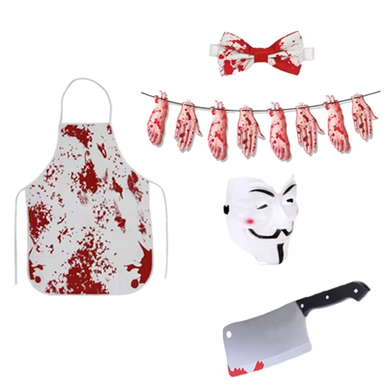 Commercial Kitchen Knife Set - PESENAR Simulação de Manchas de Sangue
