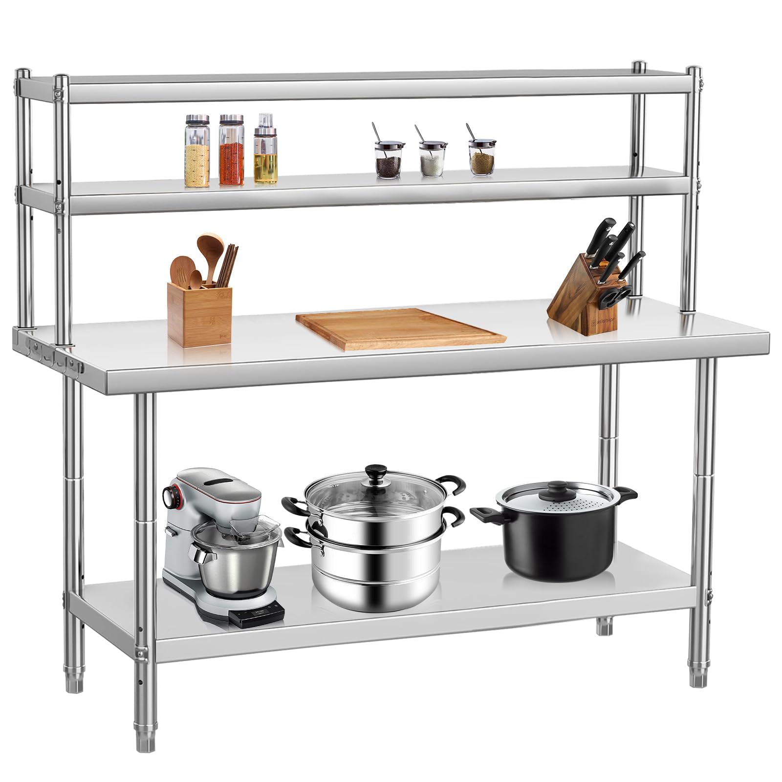Commercial Kitchen Prep Table With Storage - Mesa de Trabalho Comercial em Aço