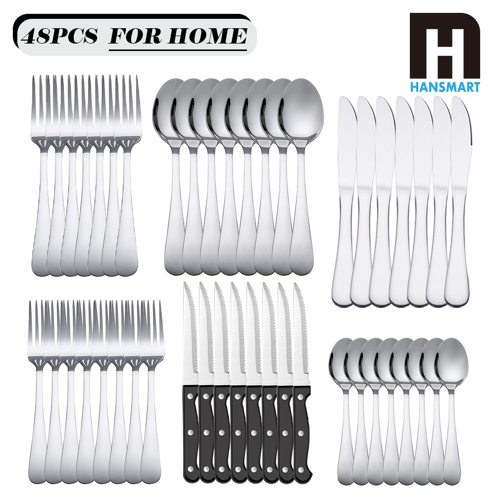 Commercial Kitchen Knife Set - Conjunto de Talheres de Aço Inoxidável