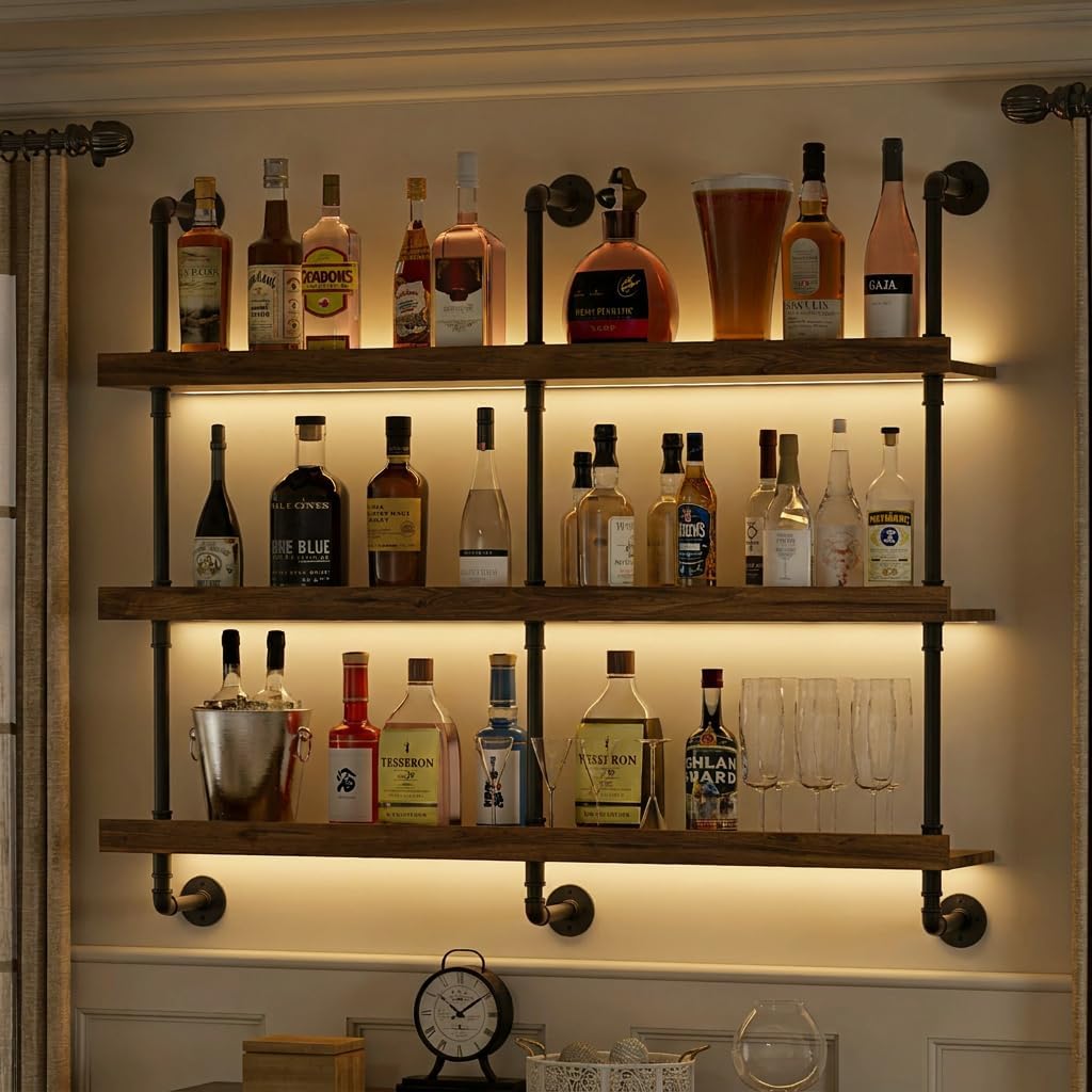Commercial Kitchen Lights - Suporte de parede para garrafas de