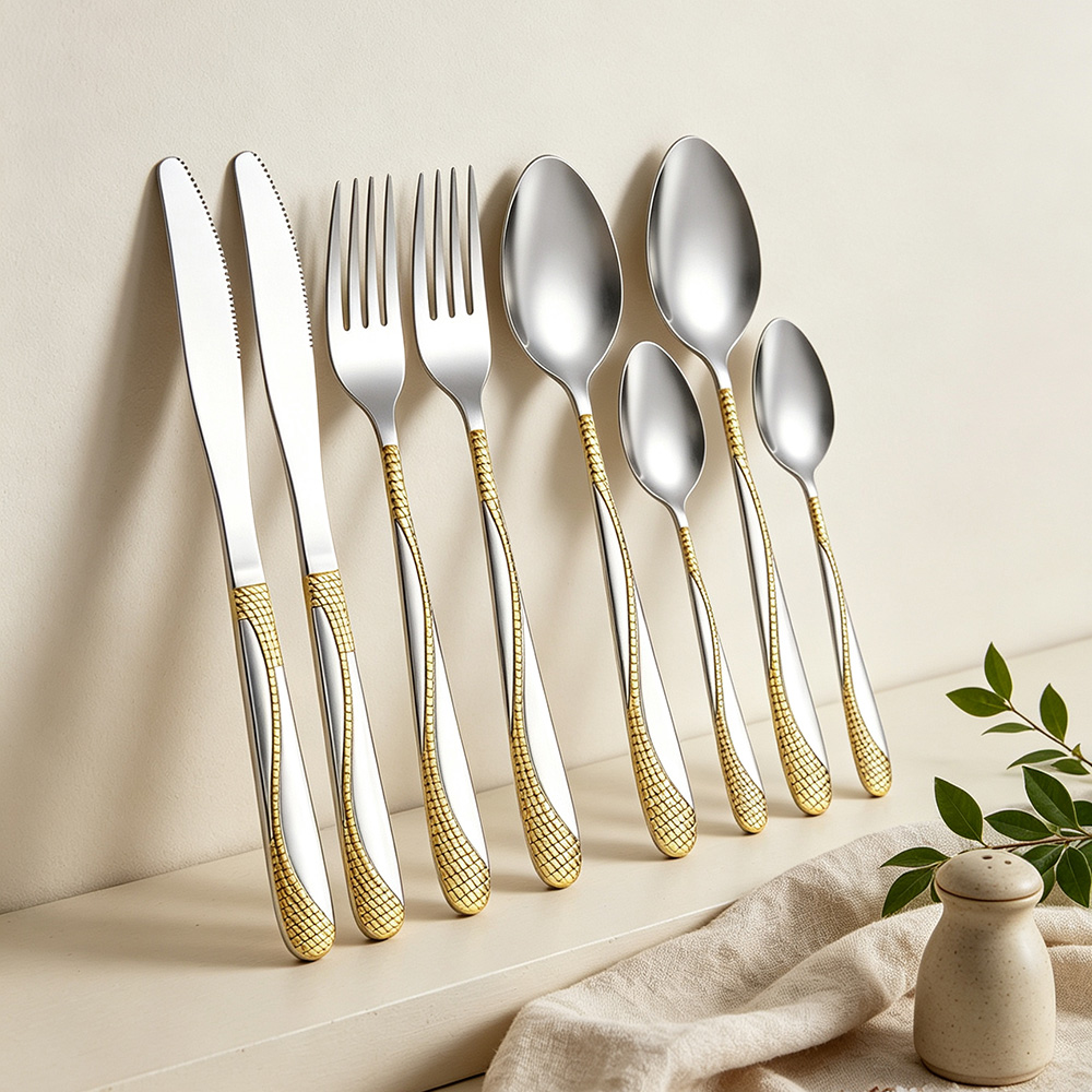 Commercial Kitchen Knife Set - Conjunto de Talheres de Aço Inoxidável