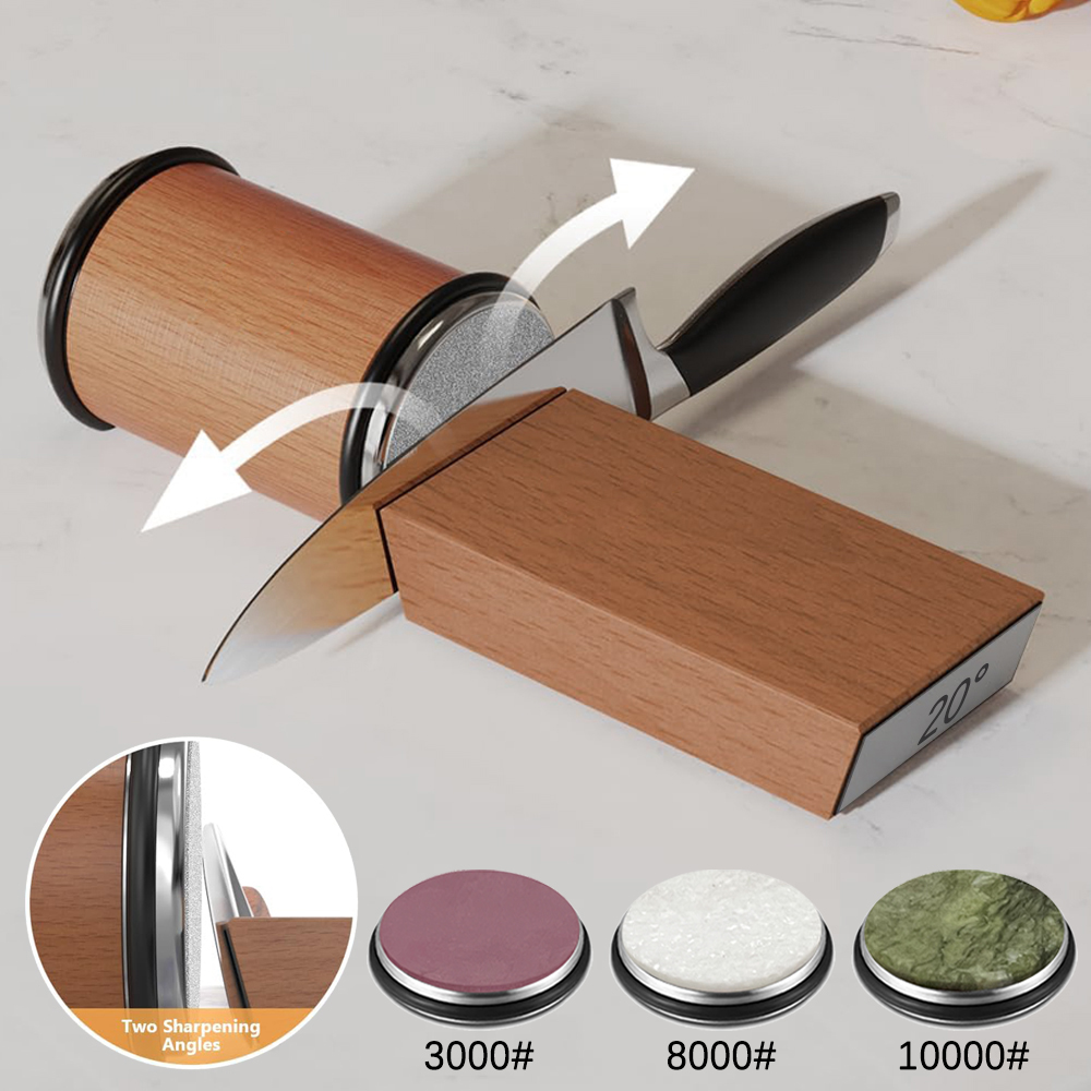Commercial Kitchen Knife Set - Afiador de Facas com Rolo, Suporte