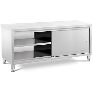 Bancada de Aço Inoxidável Refo - Commercial Kitchen Prep Table With Storage avaliação e preço
