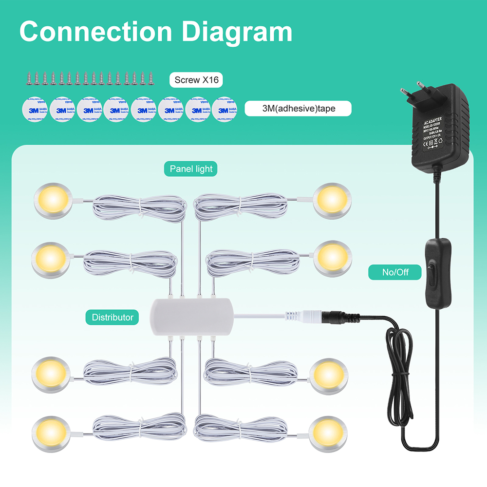 12v led sob o armário interrup - Commercial Kitchen Lights avaliação e preço