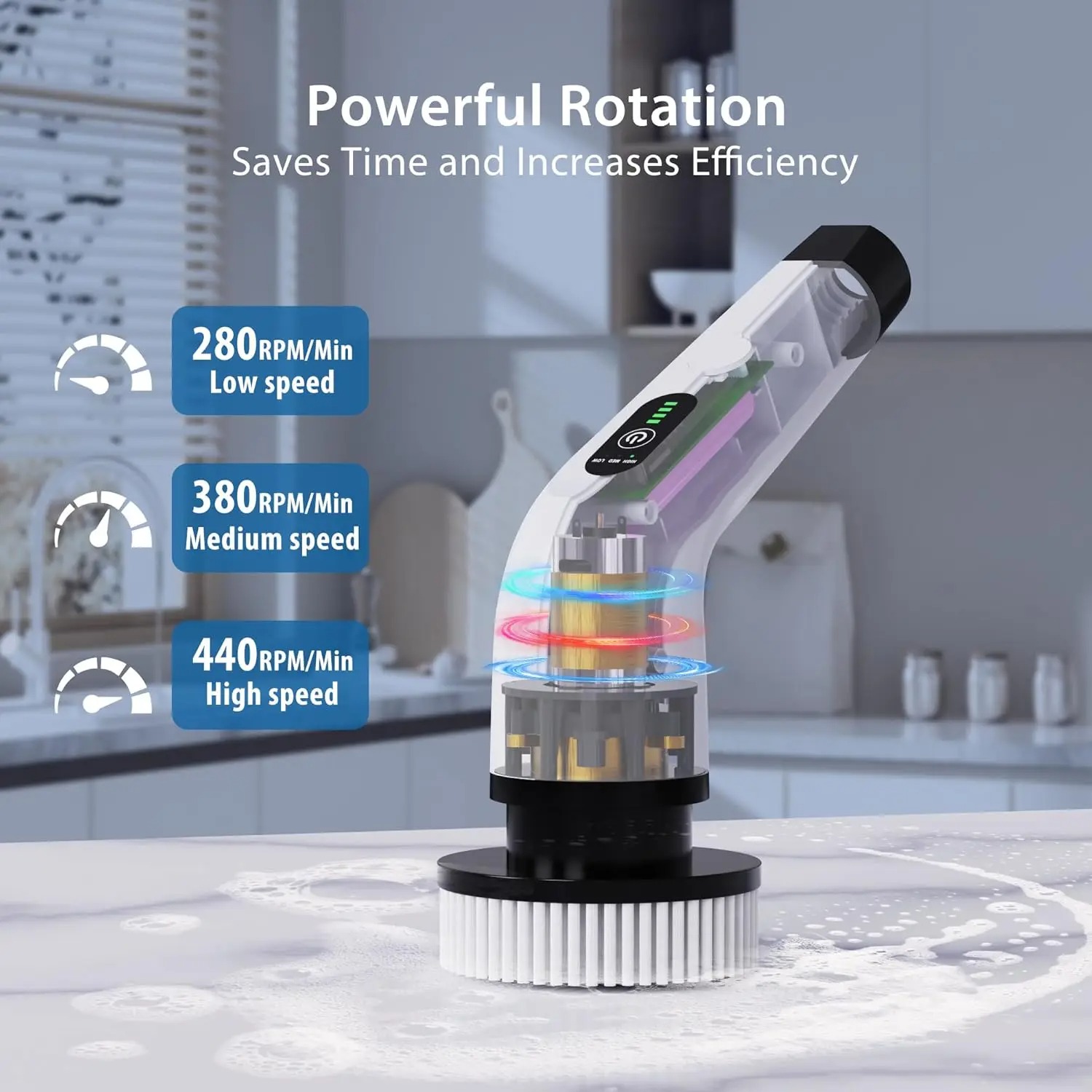 Escova Elétrica Sem Fio Potent - Commercial Kitchen Cleaning avaliação e preço
