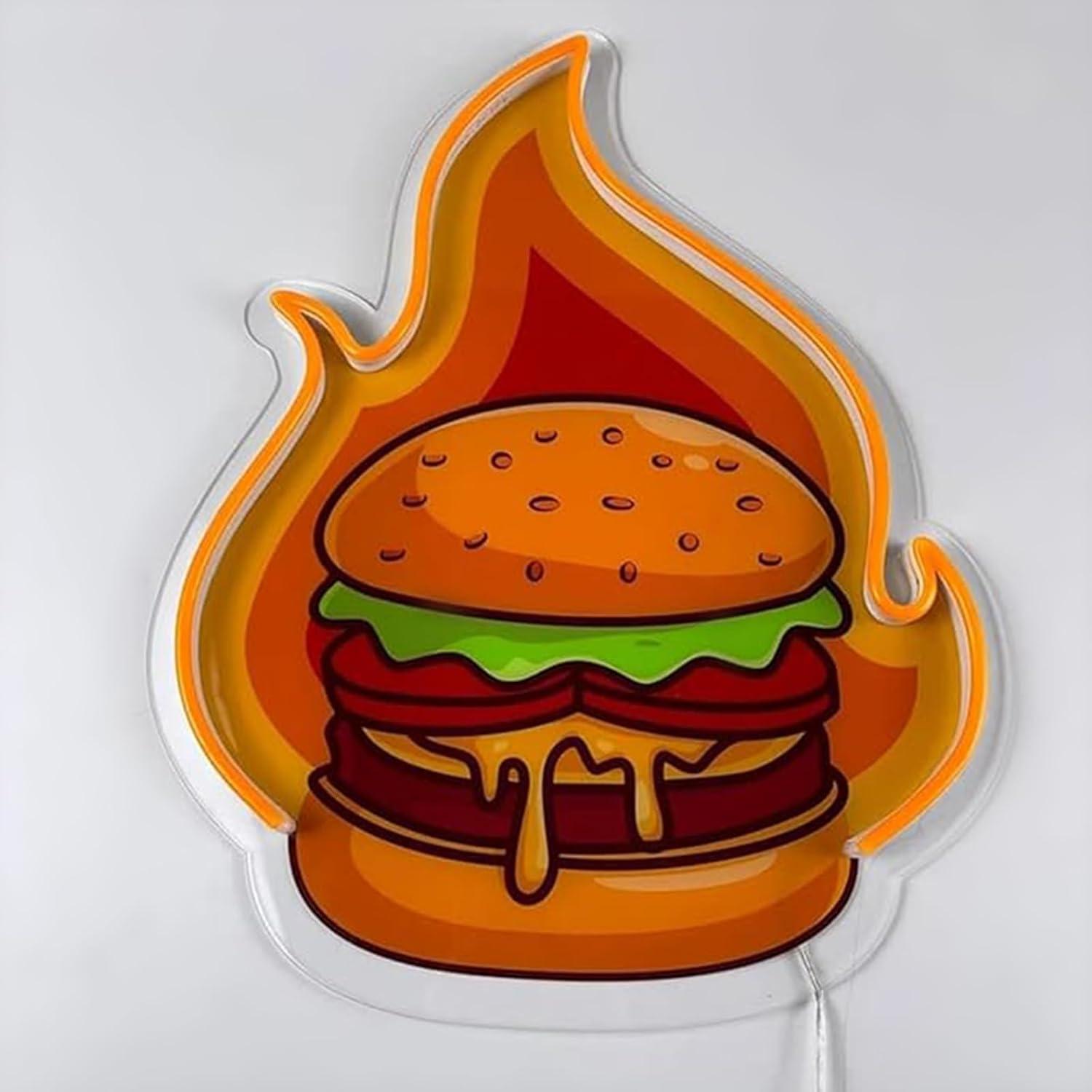 Letreiro Neon LED de Hambúrgue - Commercial Kitchen Lights avaliação e preço