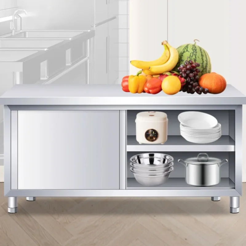 Carrinho de Bar em Aço Inoxidá - Commercial Kitchen Prep Table With Storage avaliação e preço